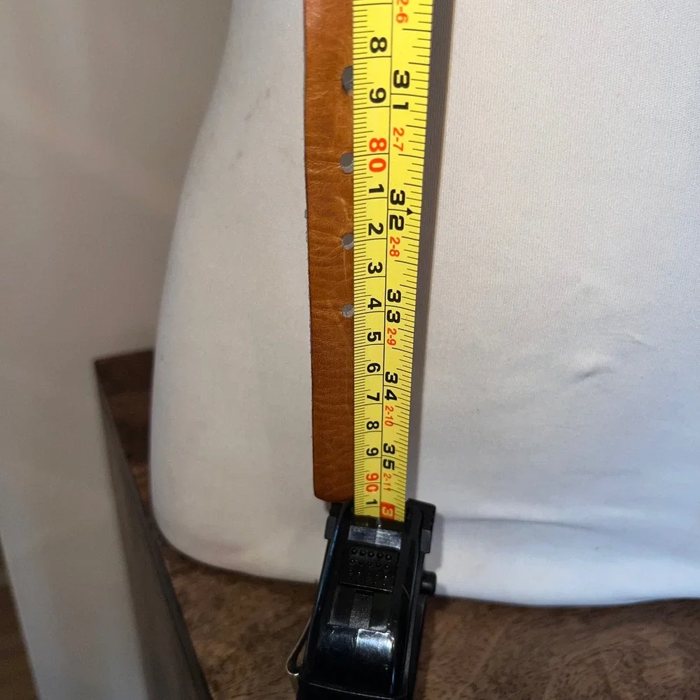 Medium Leather Belt Beige Buckle Women's Accessory All Leather Made in‎ Uruguay